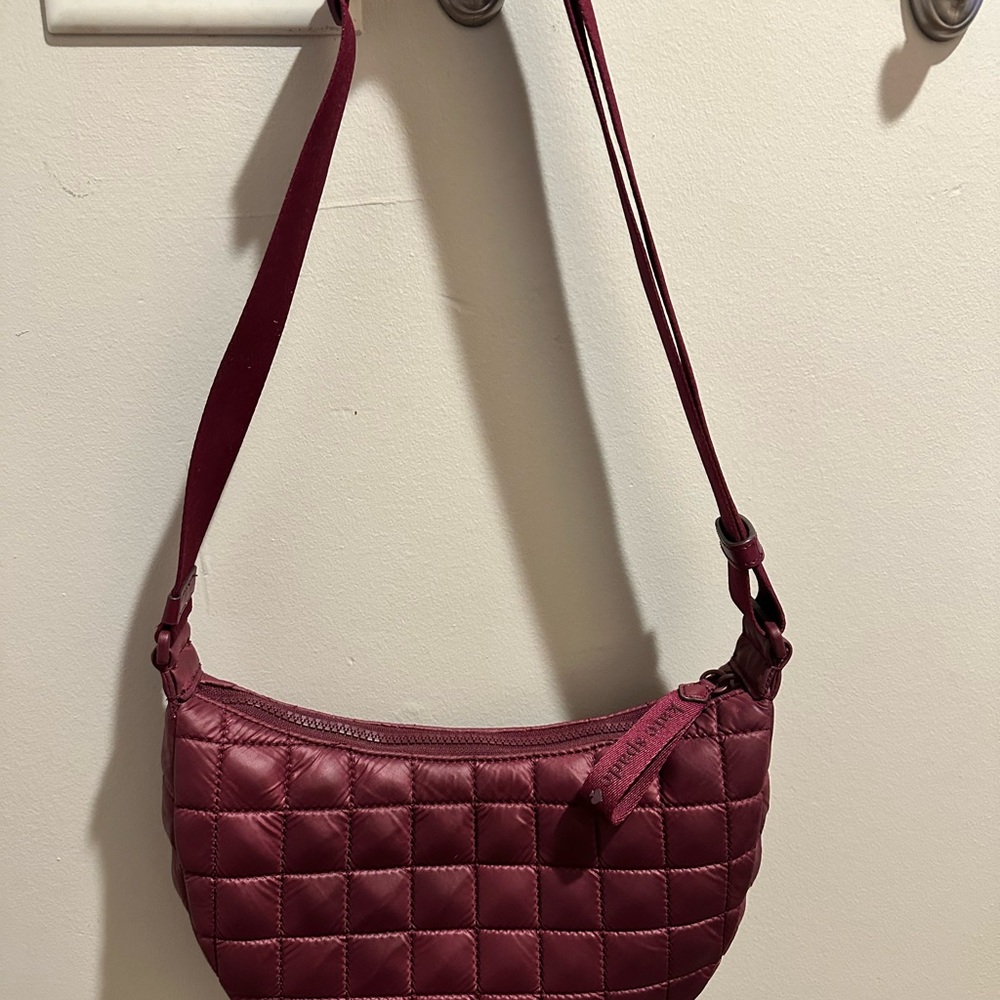 Kate Spade Quilted Maroon Shoulder Bag